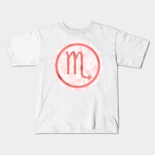 Living Coral Marble Zodiac - Scorpio Kids T-Shirt